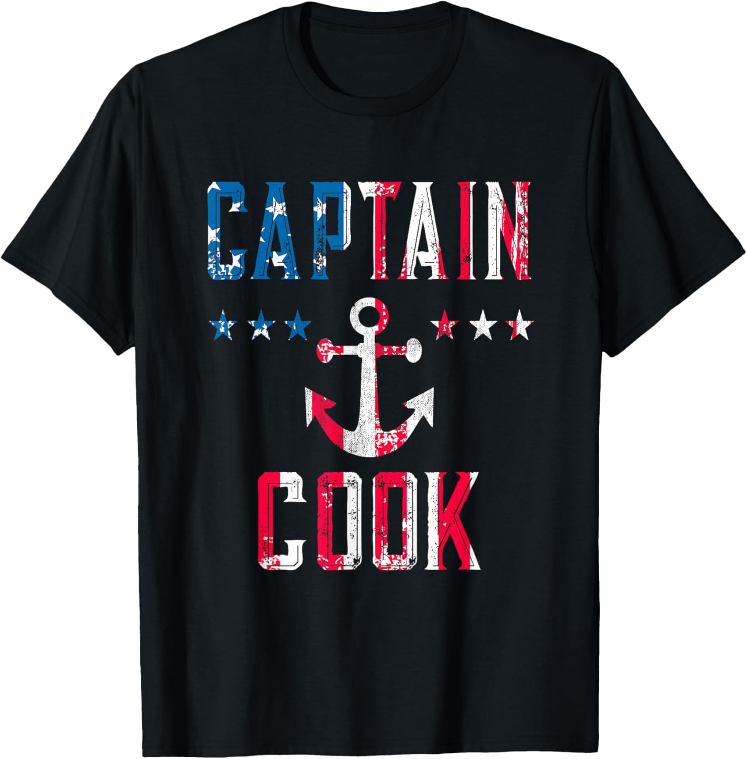 Patriotic Captain Cook Vintage Us Flag 4Th Of