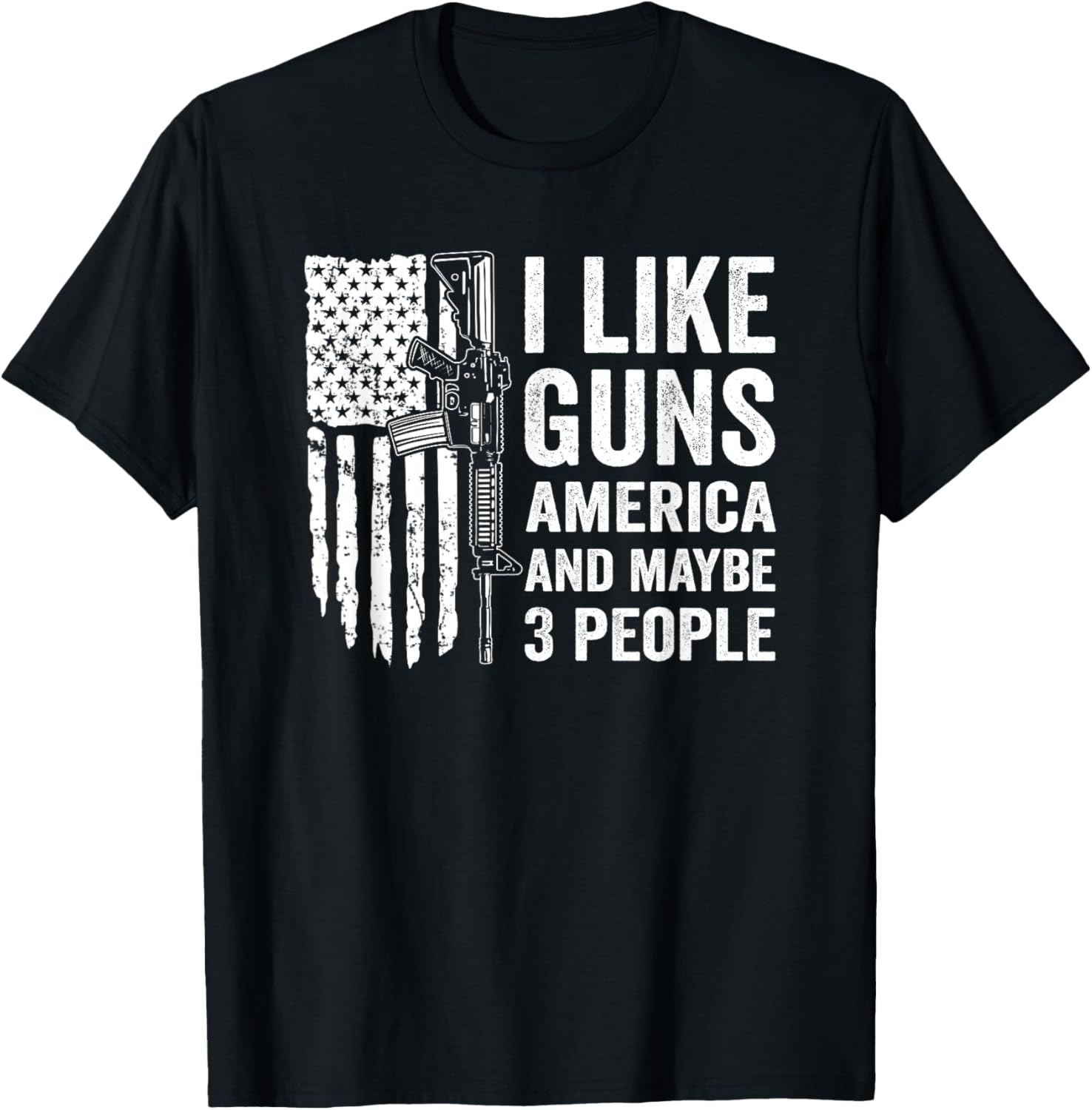 I Like Guns America Maybe 3 People Introvert Gun Joke