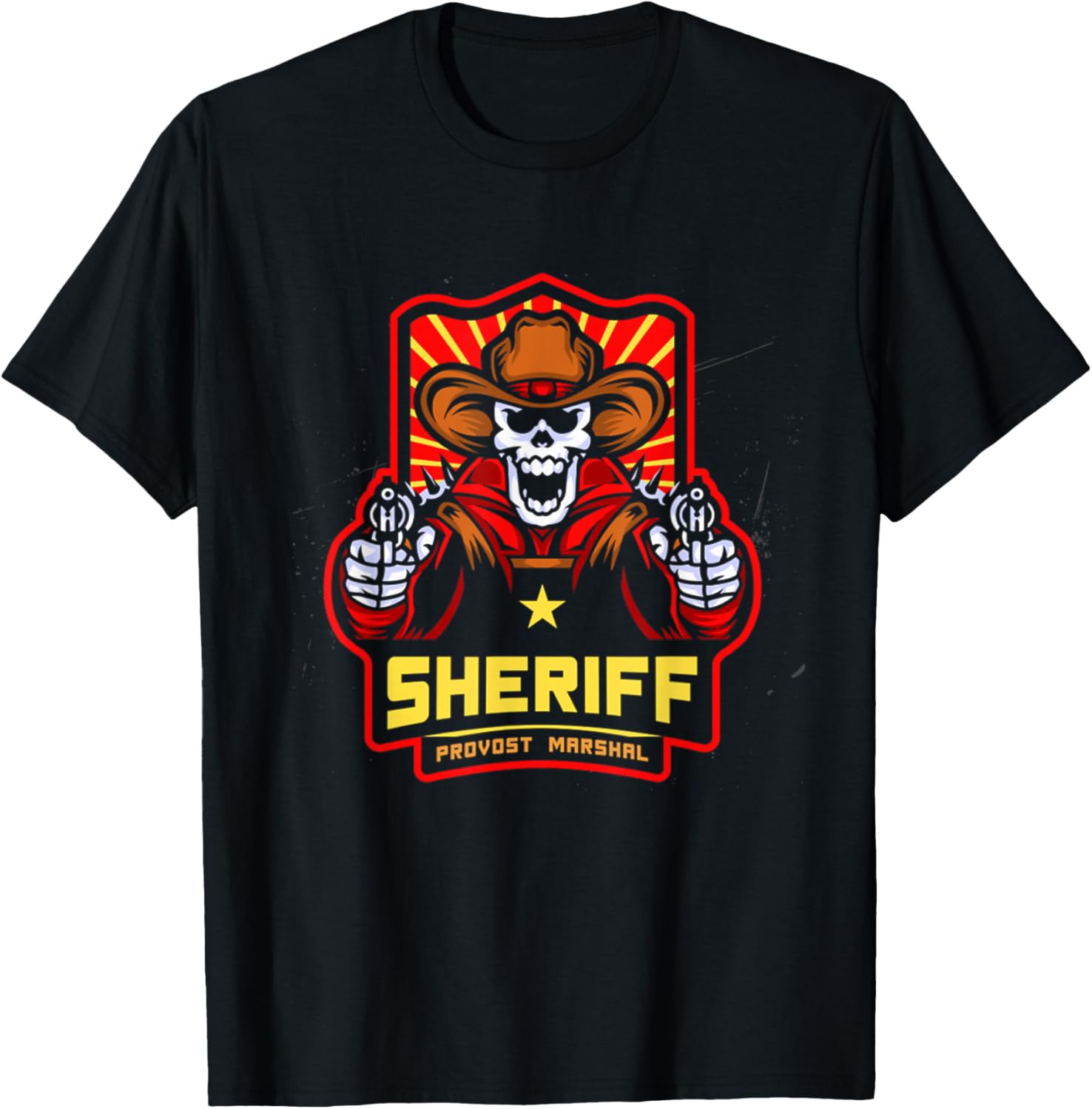 Skull Tshirt Sheriff Provost Marshal Wild Gun Man T Shirt