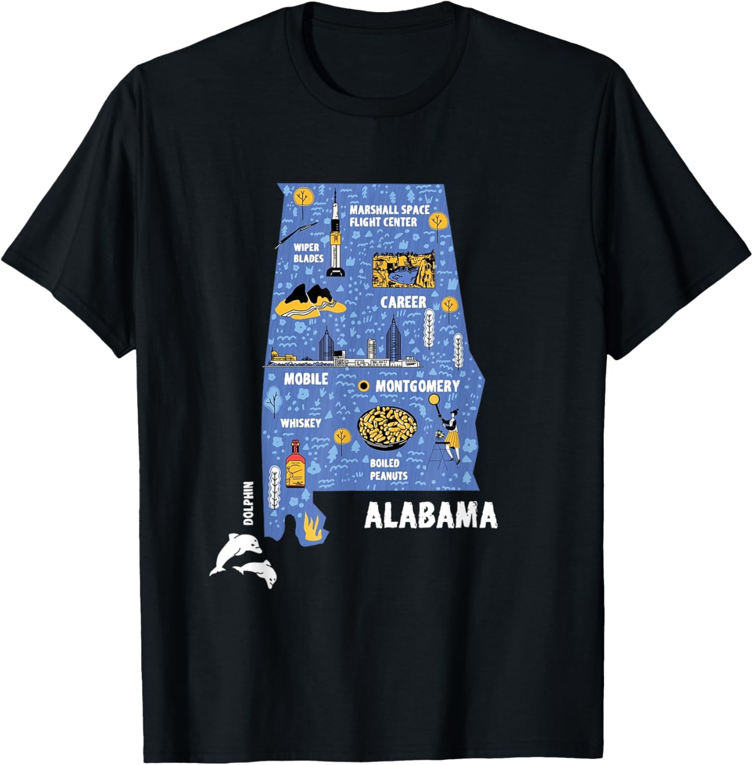 Funny Alabama Cities Favorite Places Travel Map