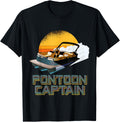 Retro Sunset Pontoon Boating Pontoon Captain