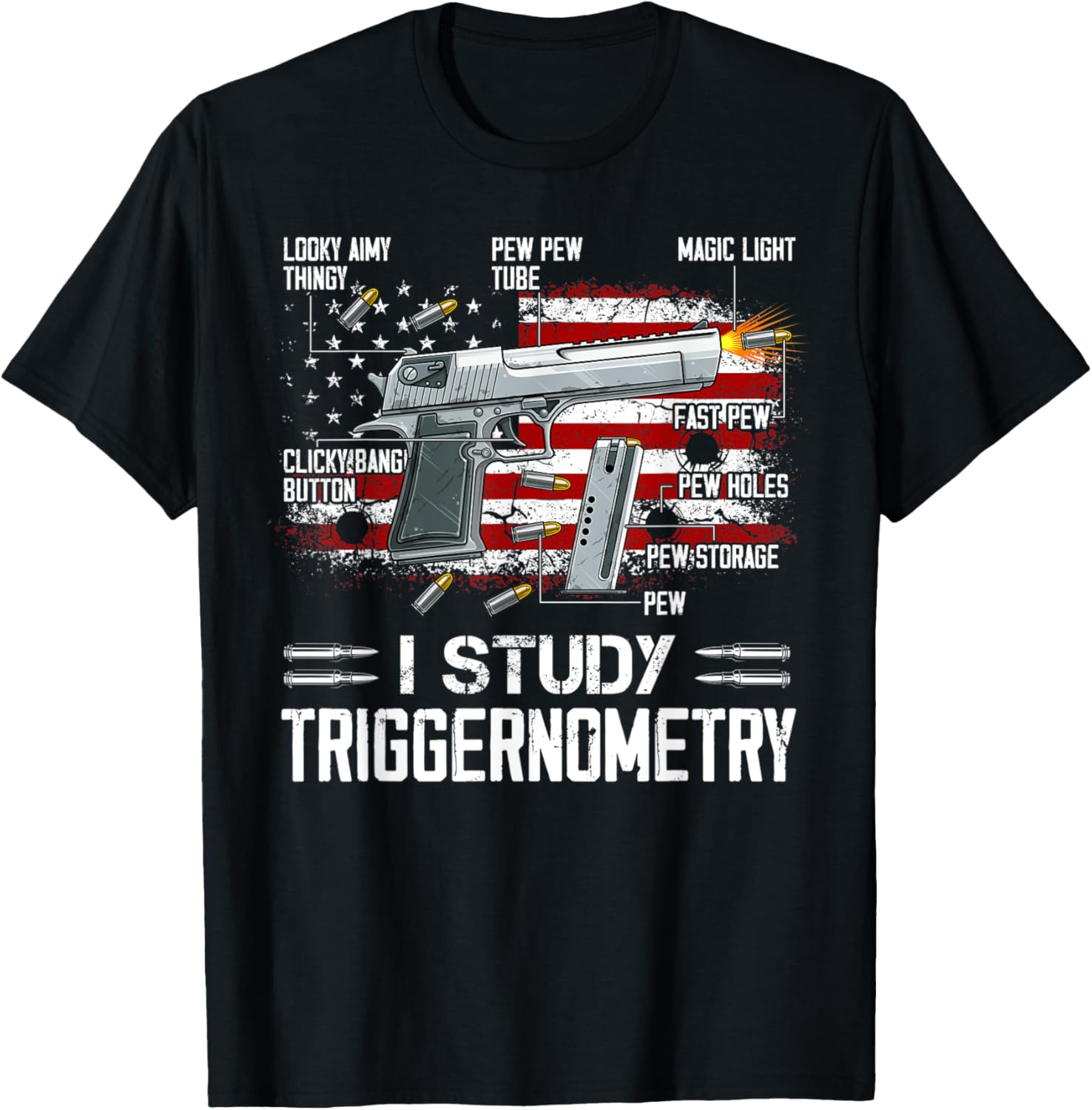 Mens I Study Triggernometry Funny Pro Guns Trigonometry Math