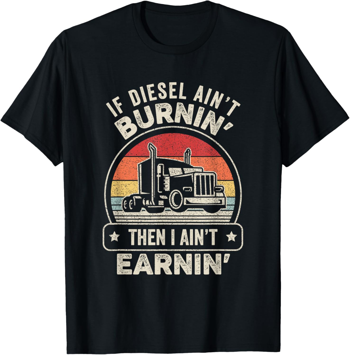 Retro Diesel Trucker Big Rig Semi Trailer Truck