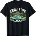 Kenai River Alaska Ak Salmon Fishing Boating Retro