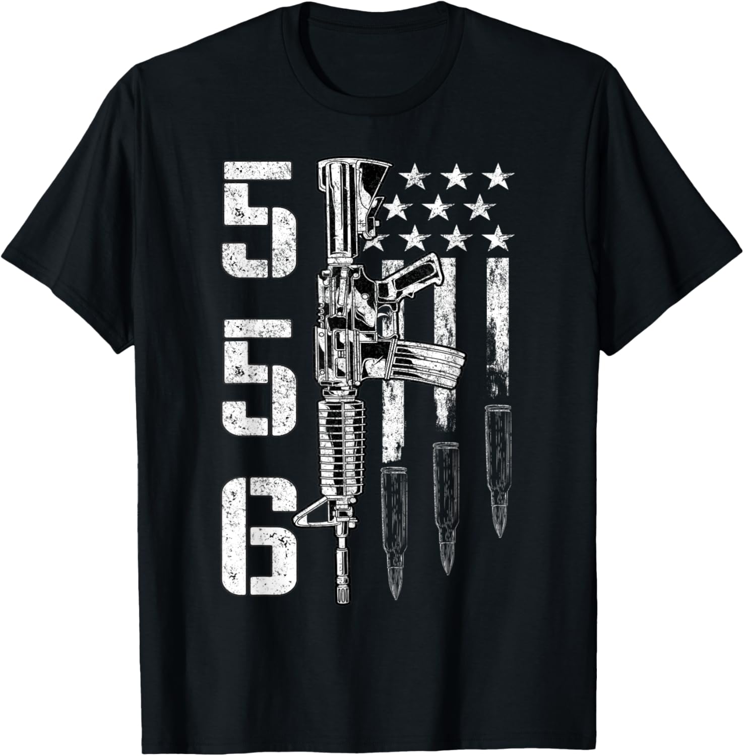 Ar 15 American Flag Ar15 Rifle Sling Gun Owner Bullet T Shirt