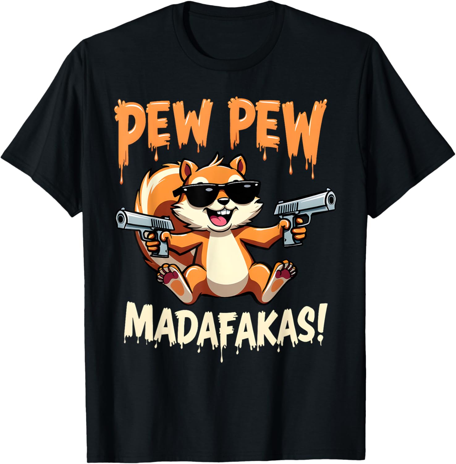 Funny Squirrel With Sunglasses U2013 Cartoon With Guns