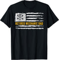 Vintage Usa American Flag Retired Diesel Mechanic Dad