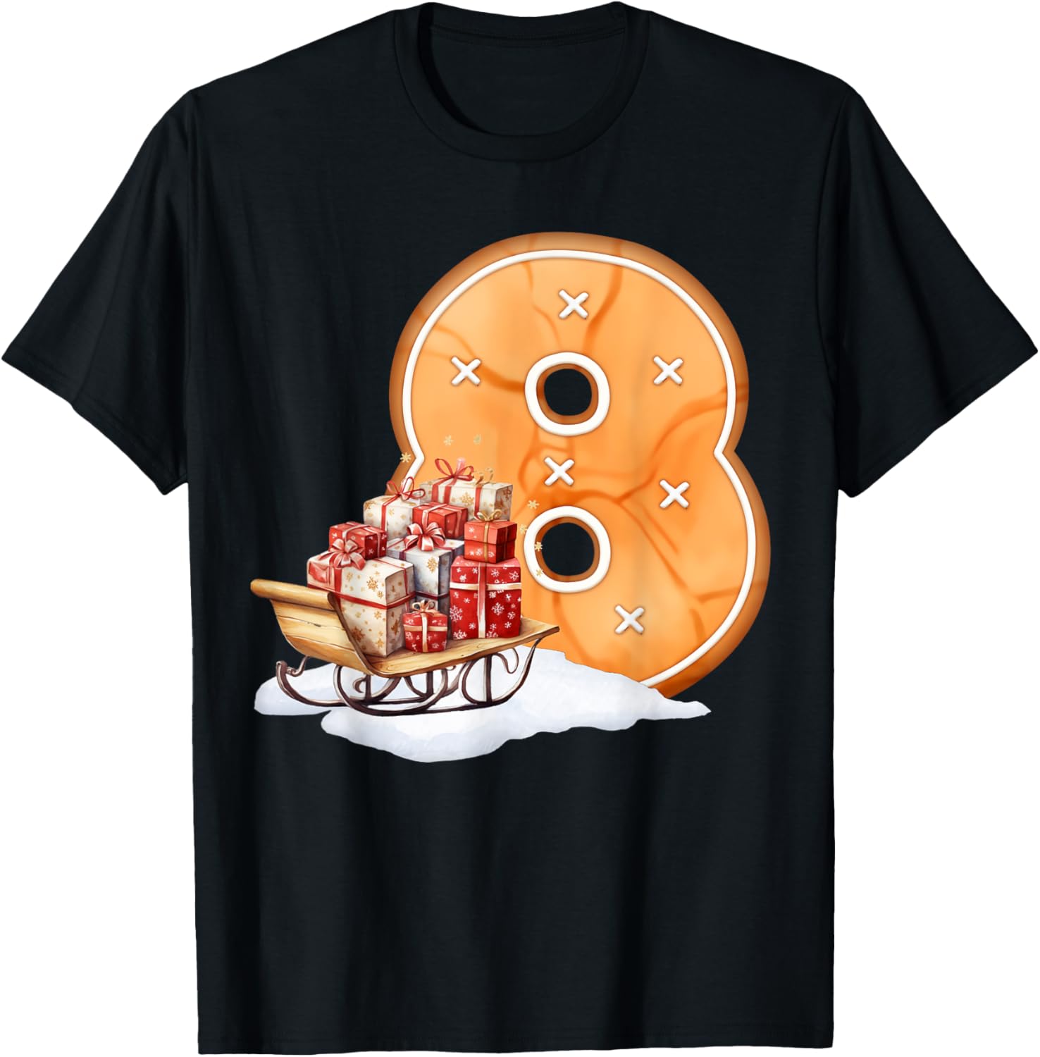 8 Year Old Christmas Gingerbread 8th Birthday Kid Cute Funny