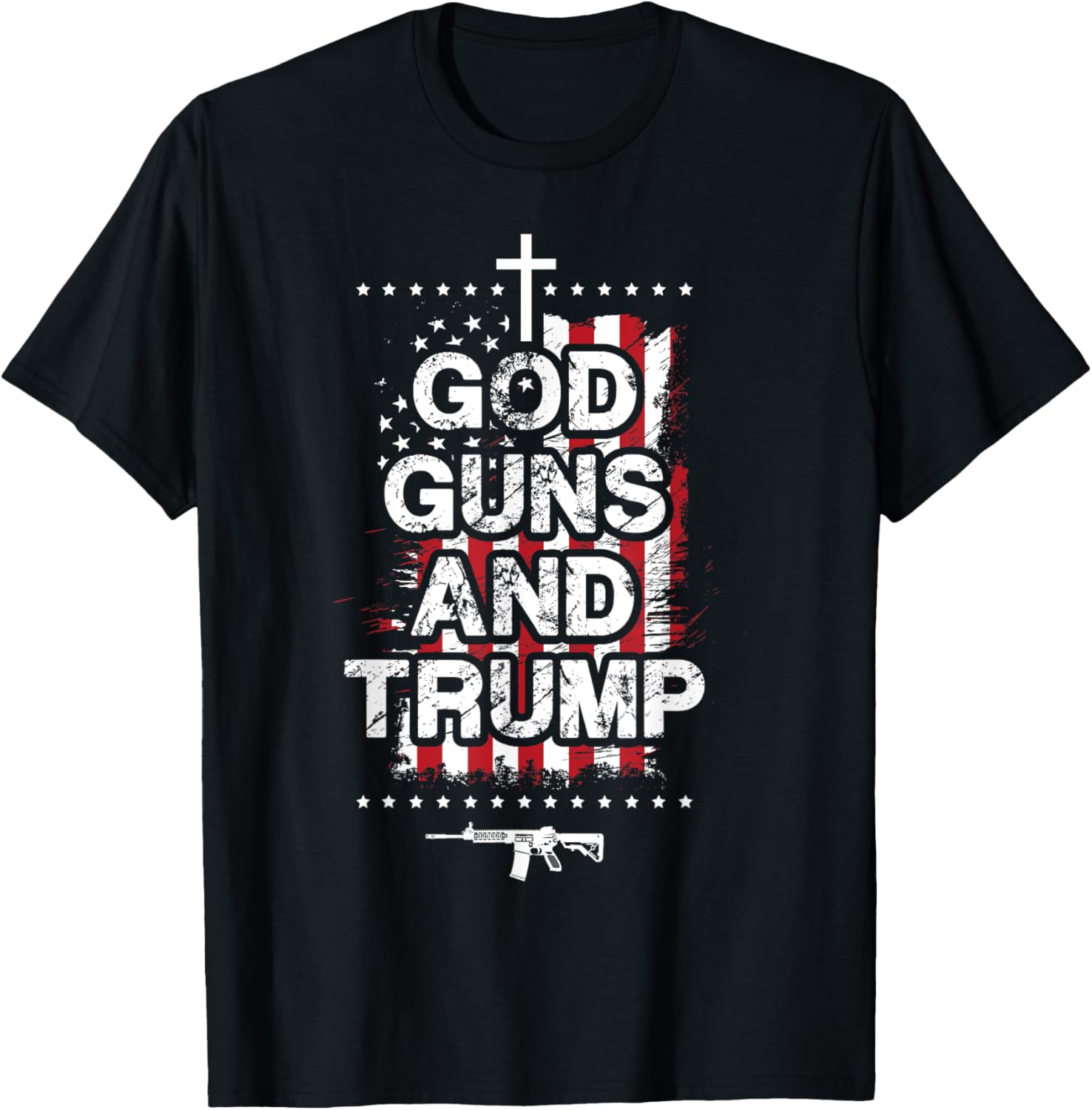 God Guns Trump Shirt 2Nd Amendment Pro Gun Usa Flag