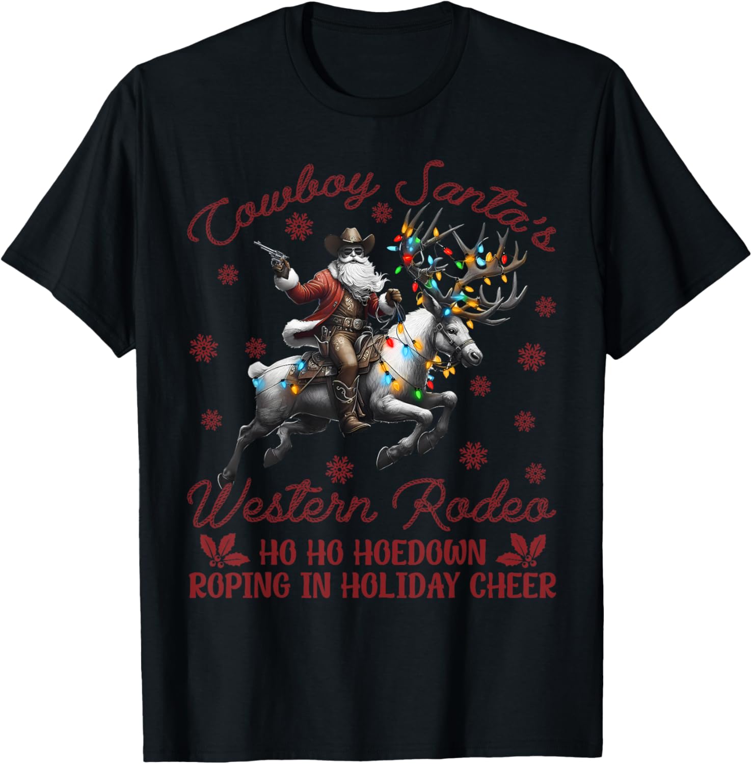 Cowboy Santas Western Rodeo Christmas Santa Claus With Guns