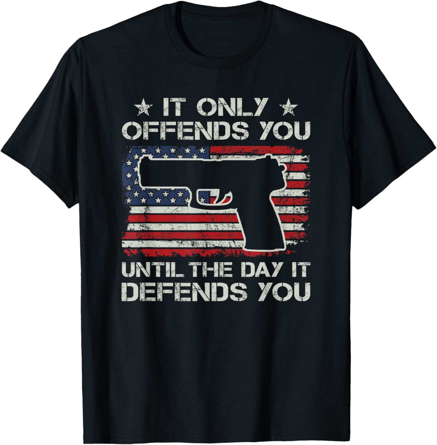 It Only Offends You Until Day It Defends You 9Mm Pistol