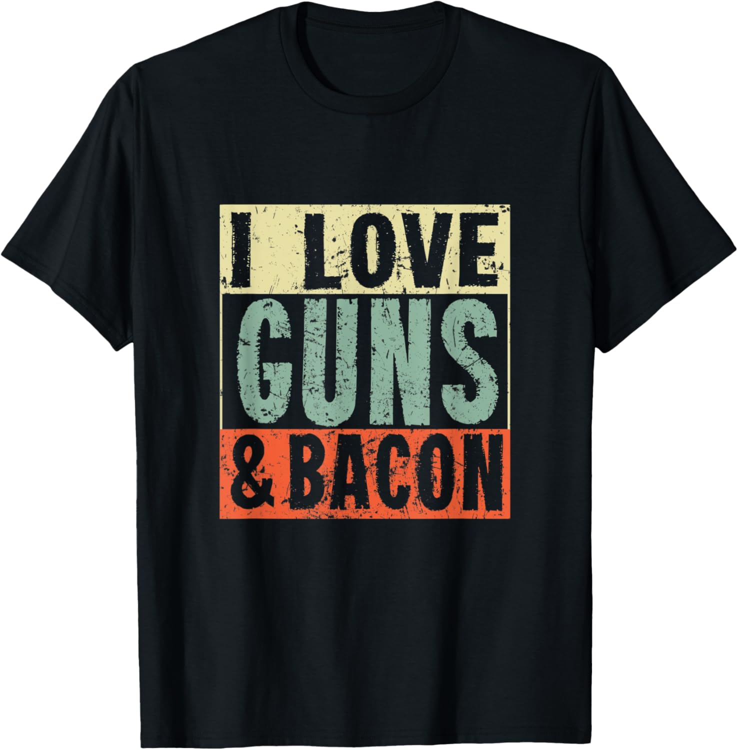 Assault Shooter Cannon Rifle Bullet I Love Guns Bacon
