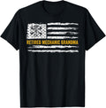 Vintage Usa American Flag Retired Diesel Mechanic Grandma