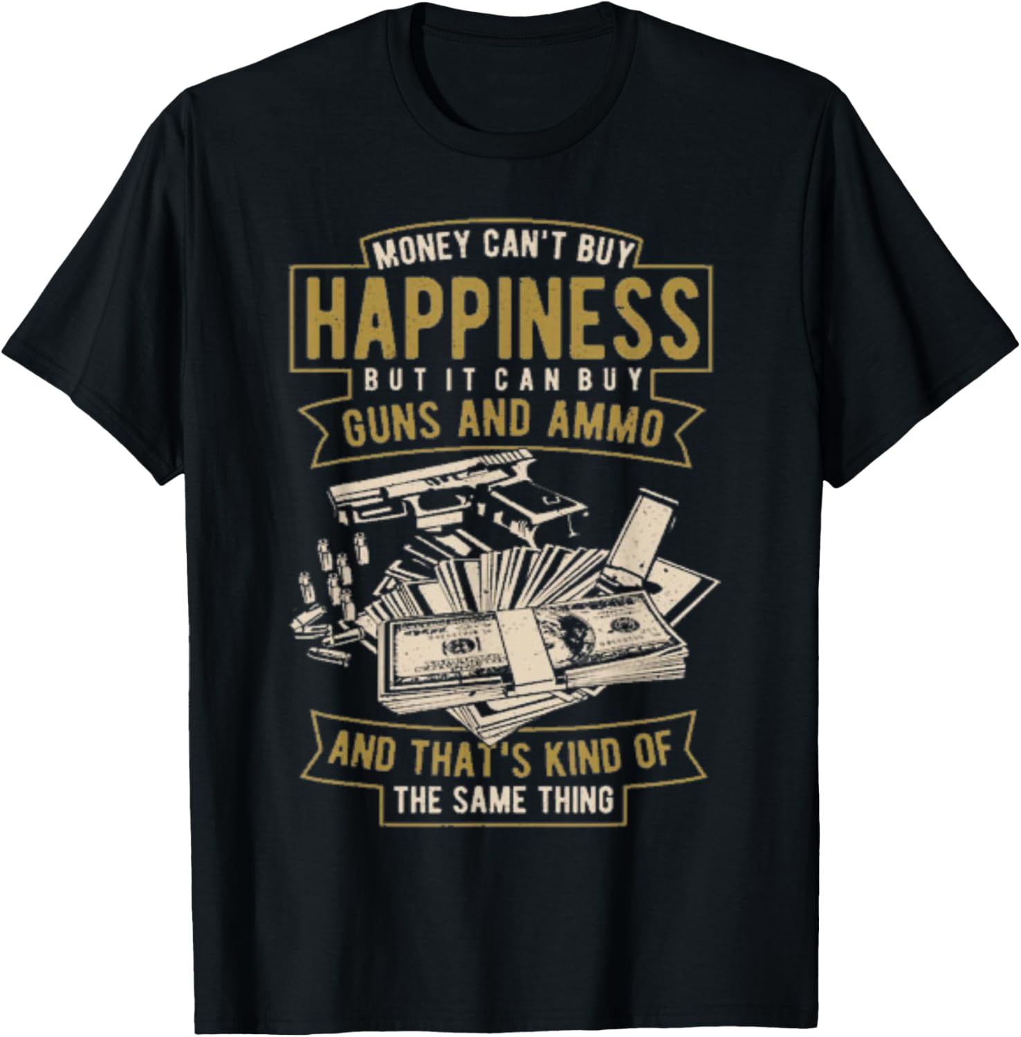 Fun Military 2Nd Amendment Tee Gun Enthusiasts