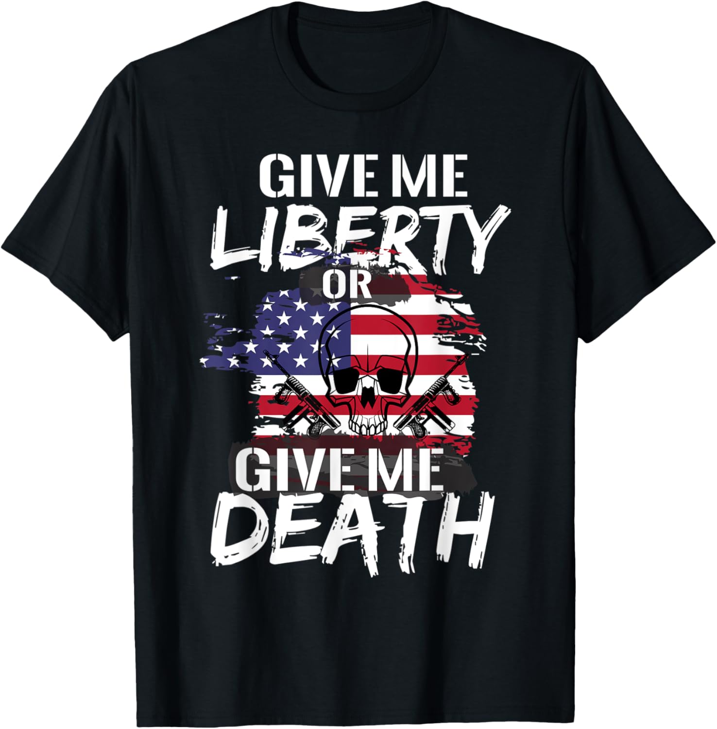 Patrick Henry Give Me Liberty American Flag Skull Ar 15 Guns Women