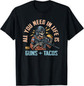 All You Need In Life Is Guns Tacos Retro Skeleton