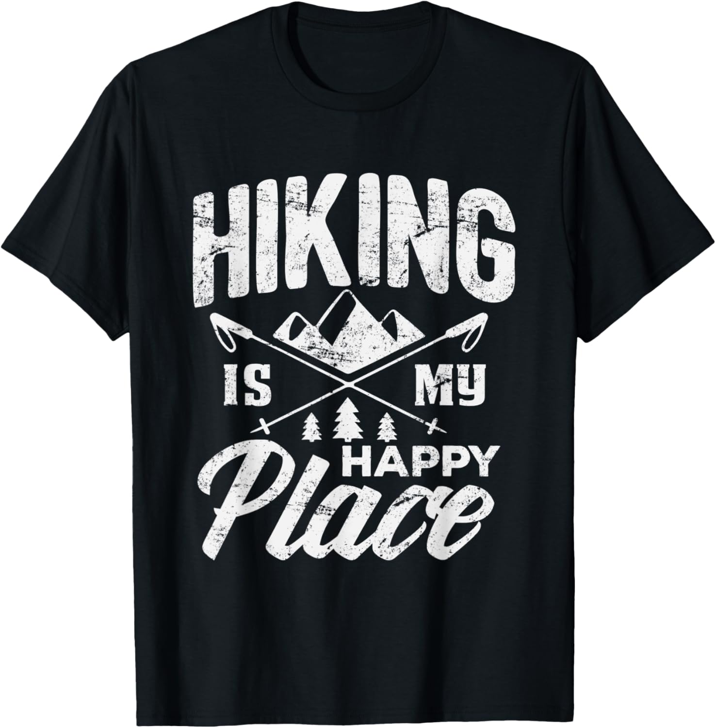 Hiking Lover Shirt Hiking is My Happy Place Hike Camping