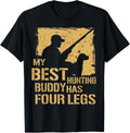 Hunting Dog Lover Hunter Puppy Best Buddy Deer Gun Bow T Shirt