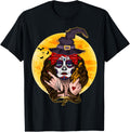 Day Of Dead Dia De Los Muertos Halloween Witch Gun Girl