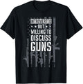 Introverted But Willing To Discuss Guns Funny Usa Gun Flag
