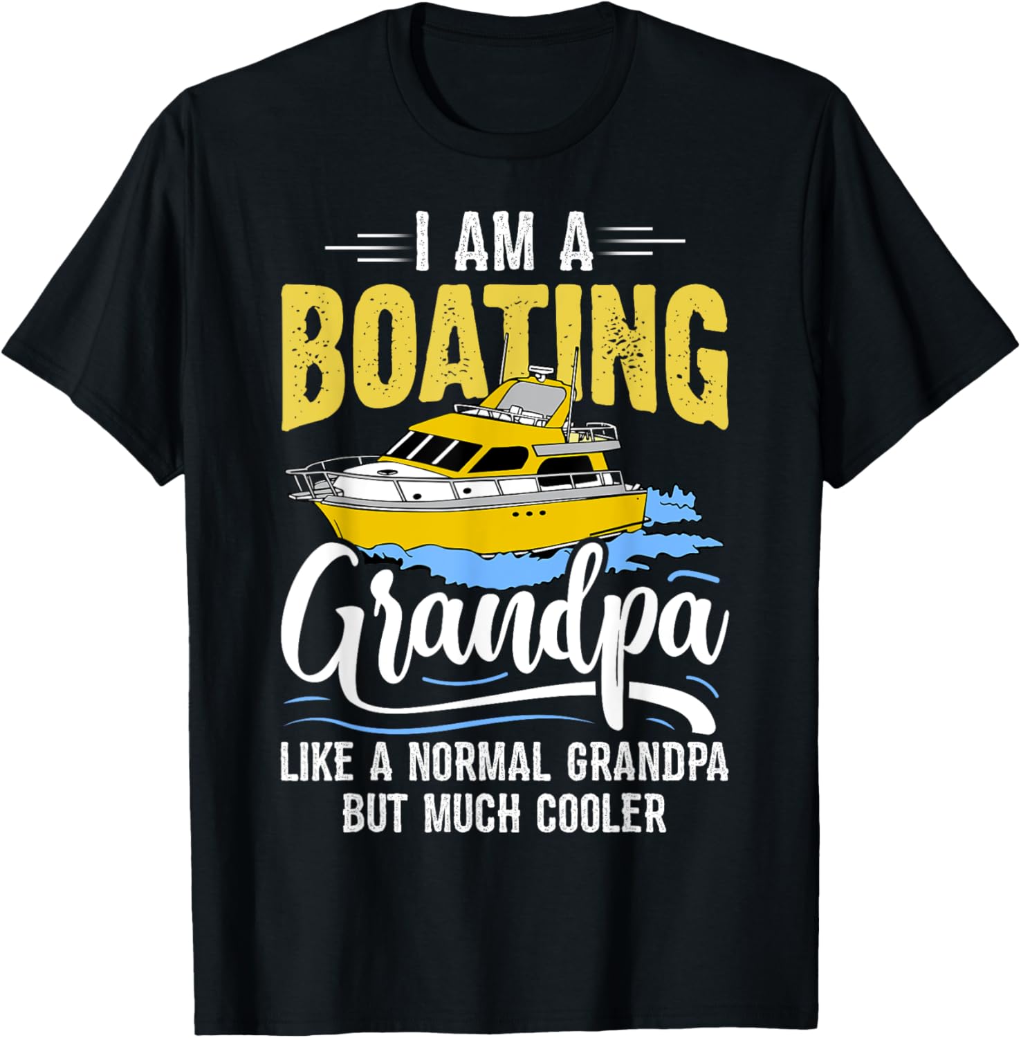 Mens Pontoon Boat Papa Fathers Day Funny Captain