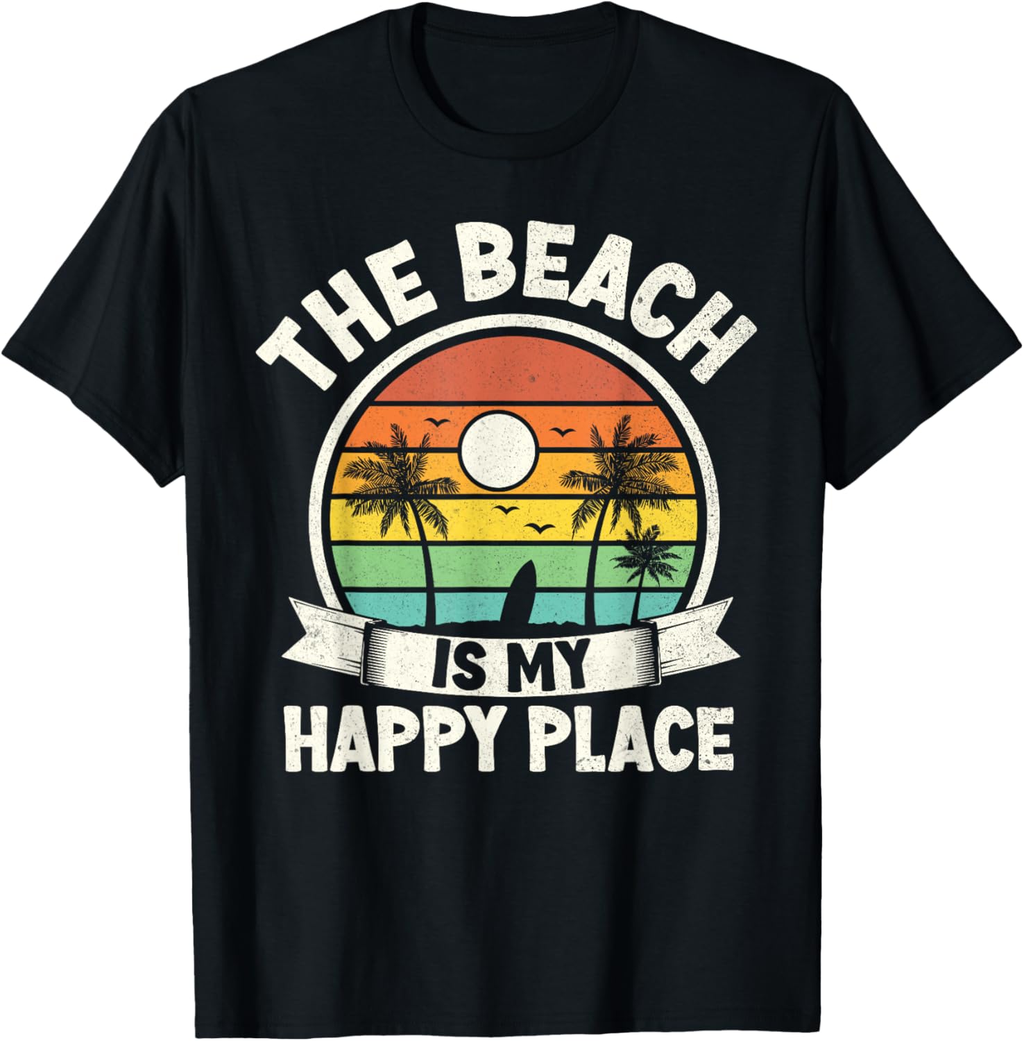 The beach is my happy place beach trip Retro Summer Vacation Men Women Kids