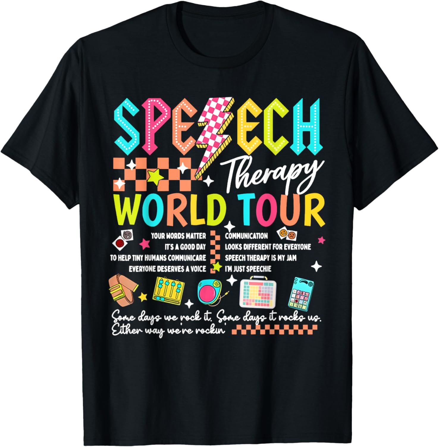 Speech Therapy World Tour Retro Lightning SLP Pathologist