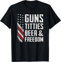 Guns Titties Beer Freedom Usa Drinking Funny Mens Gun