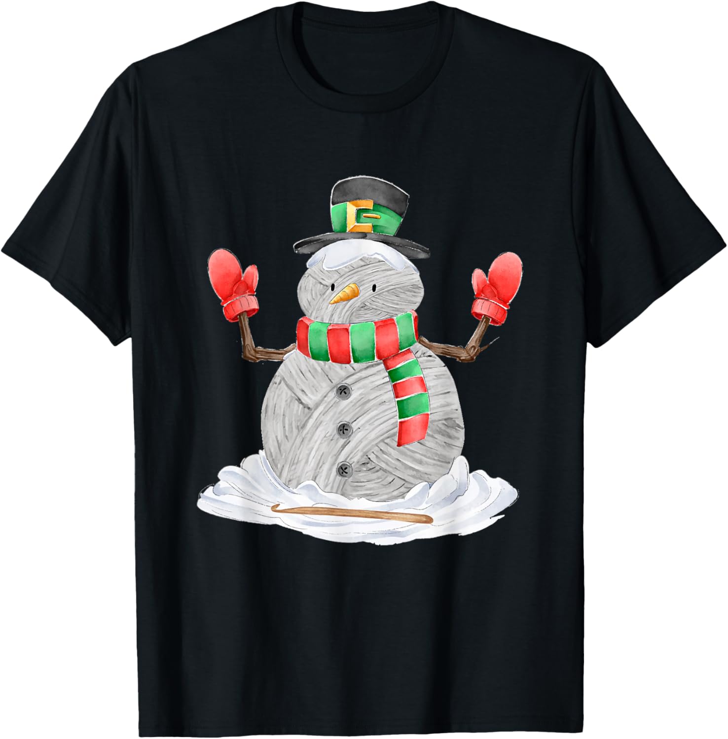Funny Crocheting Christmas Idea Snowman Yarn