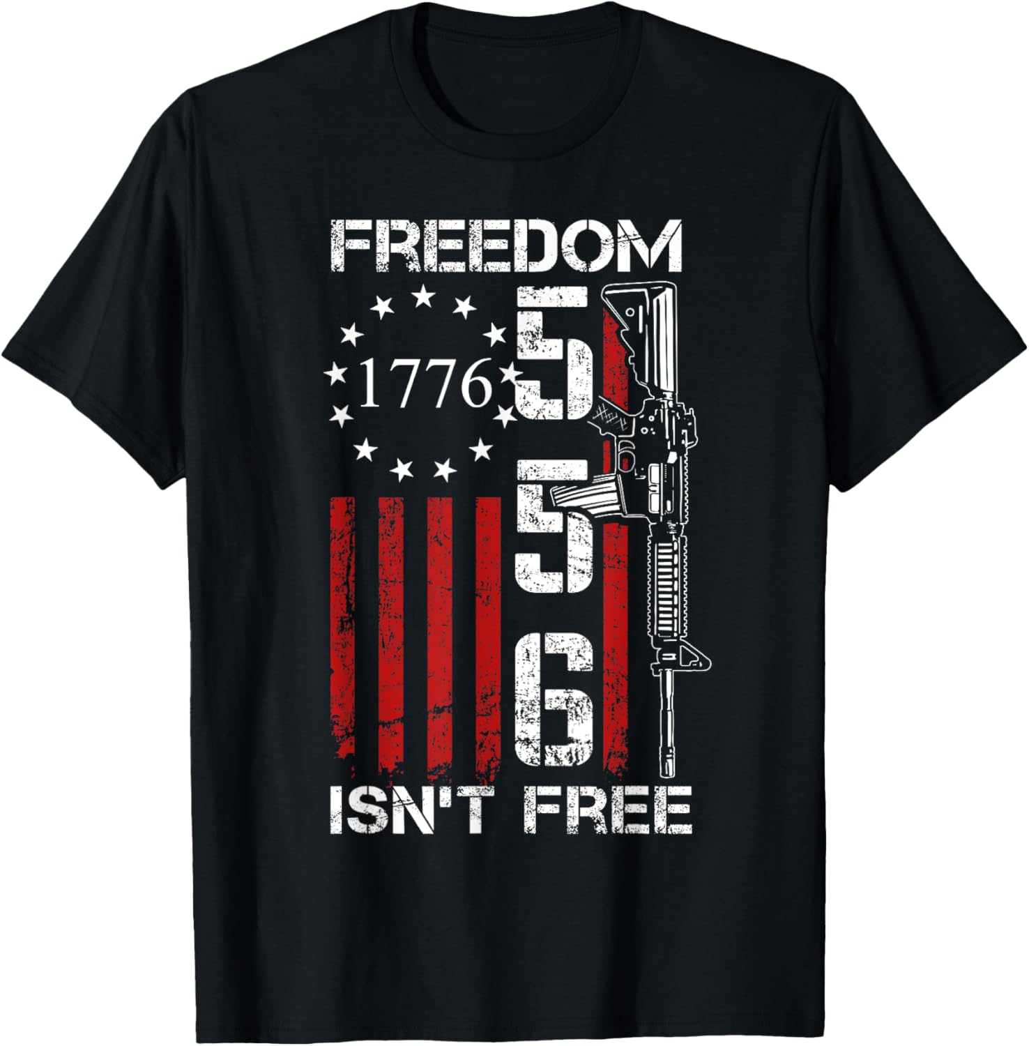 Freedom Isnt Free Pro Gun Camouflage 556 Usa Flag T Shirt Women