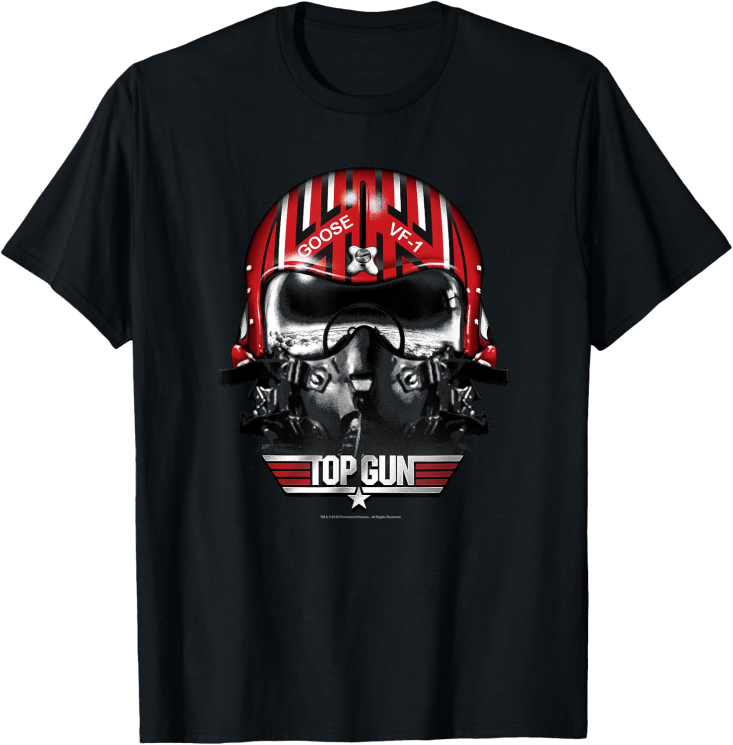 Top Gun Top Goose Helmet T Shirt Unisex Adults Kids Family Charcoal