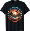 Funny Hiking Men The Mountains Are My Happy Place Nature