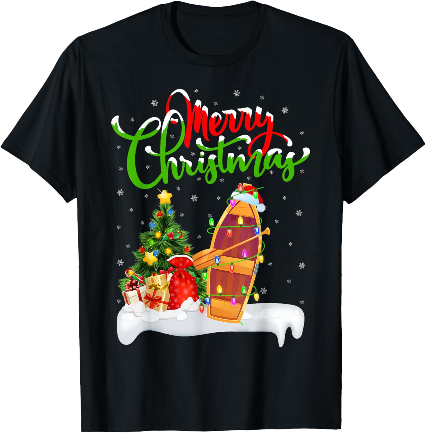 Holiday Xmas Tree Lighting Santa Hat Boat Christmas