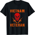 Orange Vietnam Veteran Skull And Guns