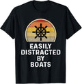 Funny Easily Distracted By Boats Pontoon Owner Boating
