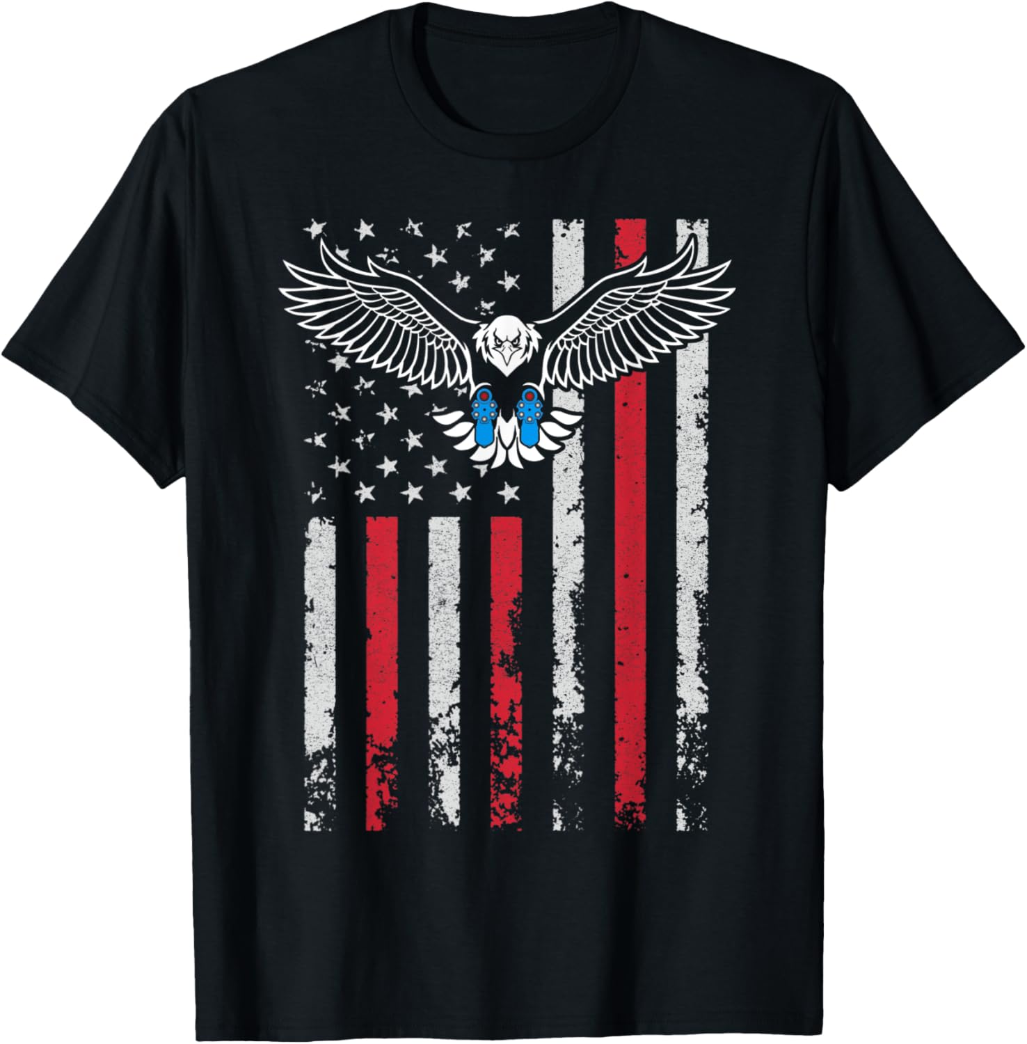 Eagle Holding Gun American Flag Women Men