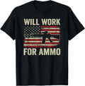 Will Work Ammo Ar15 Rifle Usa Flag Funny Gun Owner