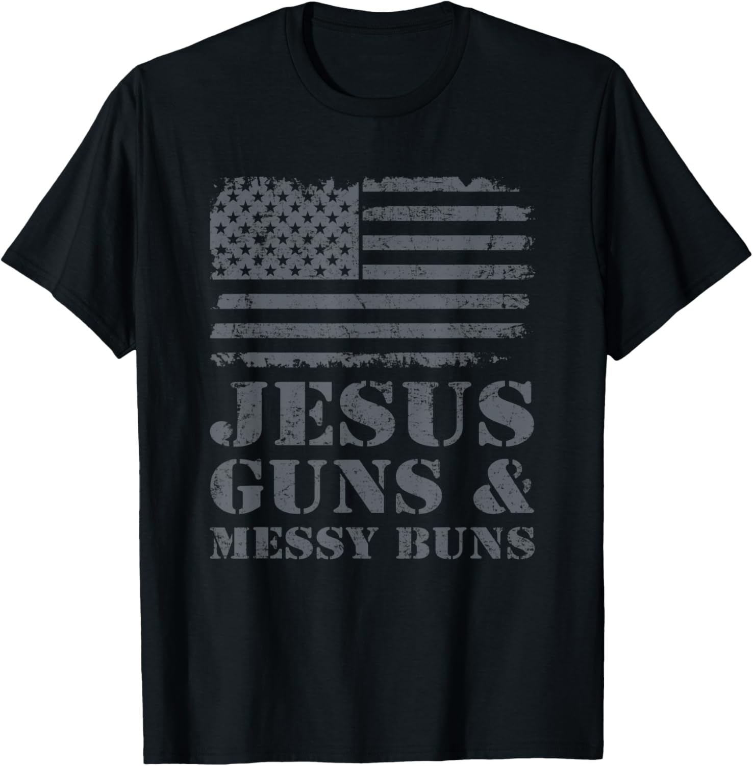 Jesus Guns Messy Buns Womens Funny American Gun Owner
