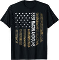 Patriotic American Flag Camo Beer Bacon Guns Men