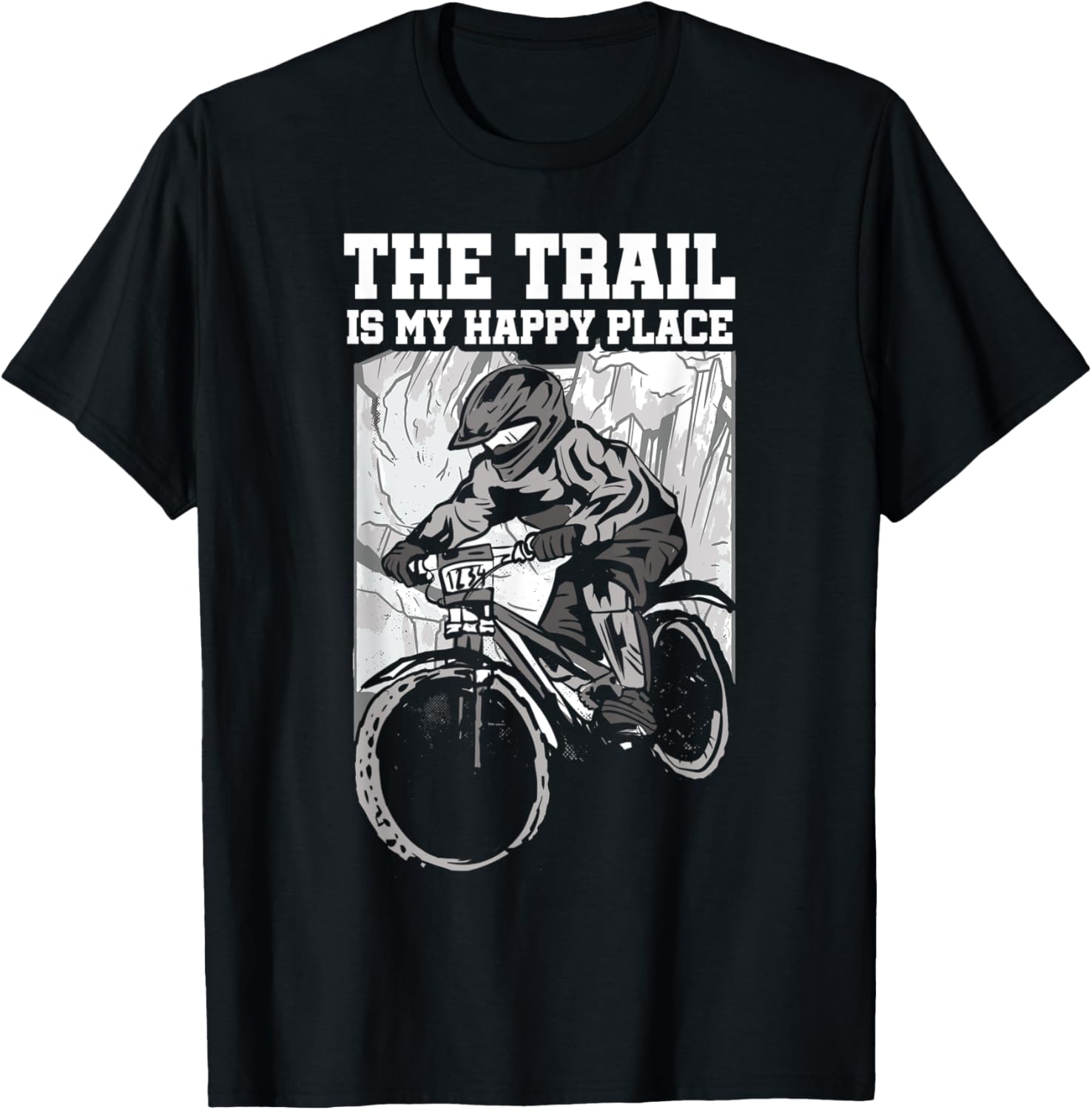 The Trail Is My Happy Place Mountain Bike Cycling Hiking