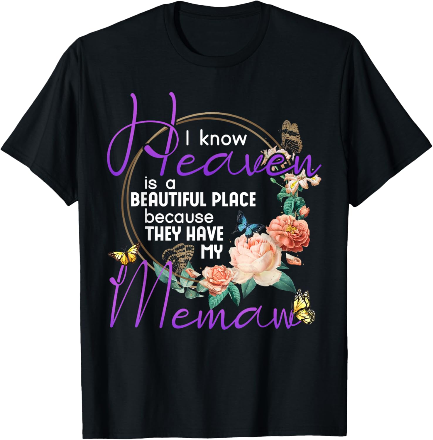 Memaw I Know Heaven is a Beautiful Place Family Memorial
