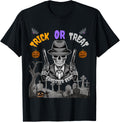 Halloween Trick Or Treat Gangster Beat Skull With Two Guns