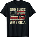God Bless America Patriotic 4Th July Pro Gun Ar15 Usa Flag T