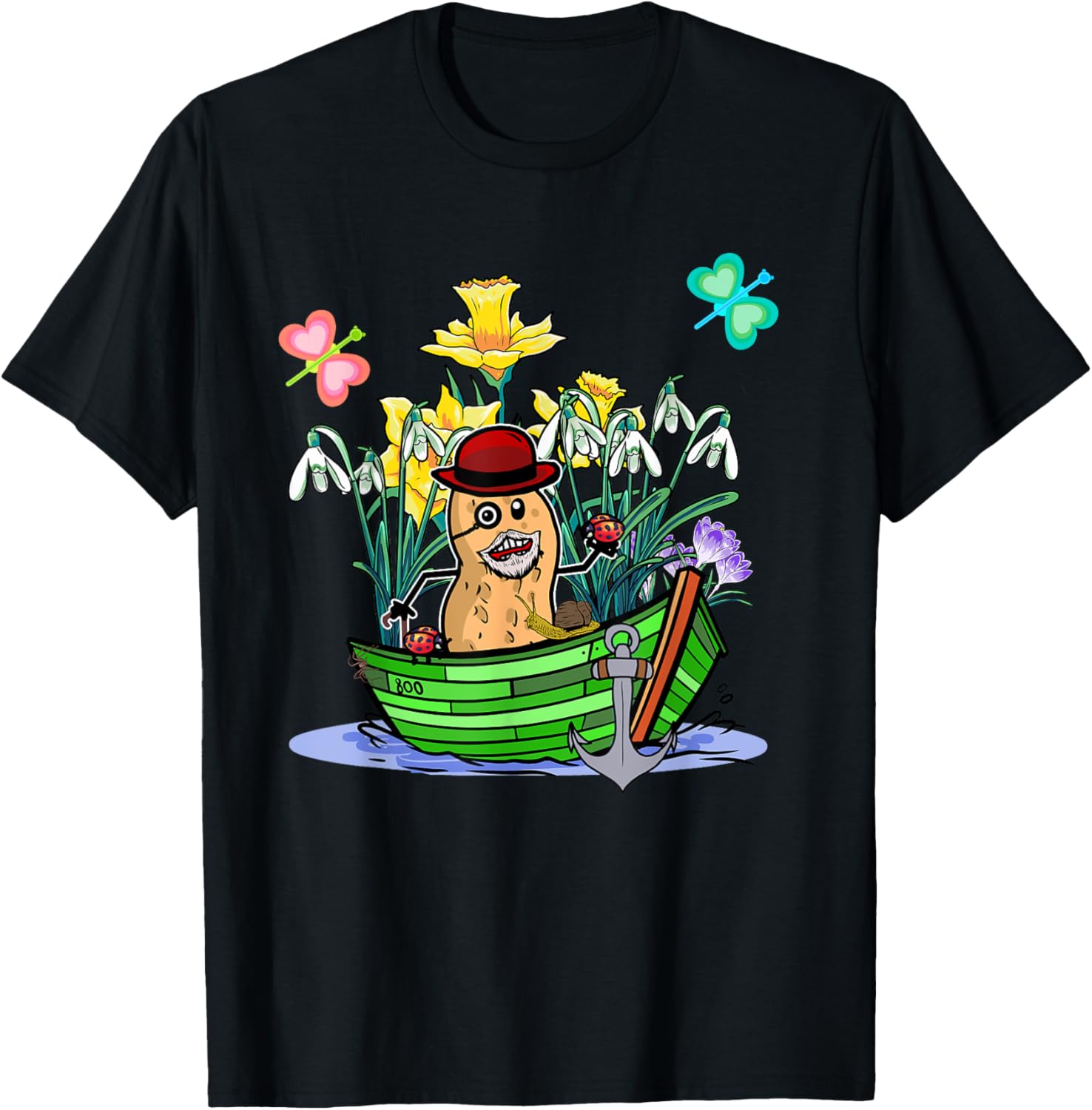 Grandpa Pensioners Seniors Spring Peanut Boat Nature Lovers