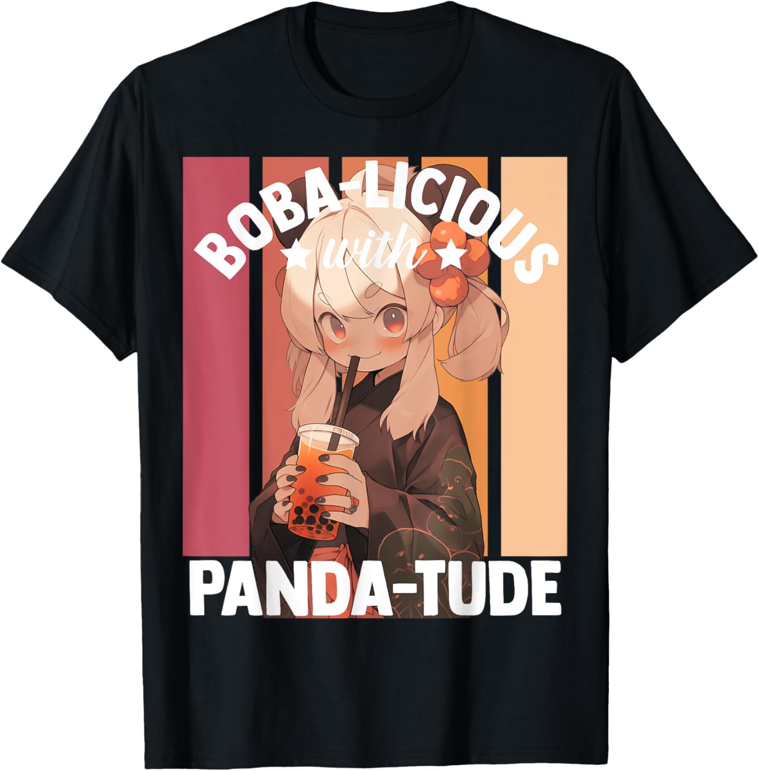 A woman's happy place: surrounded by kawaii pandas and boba