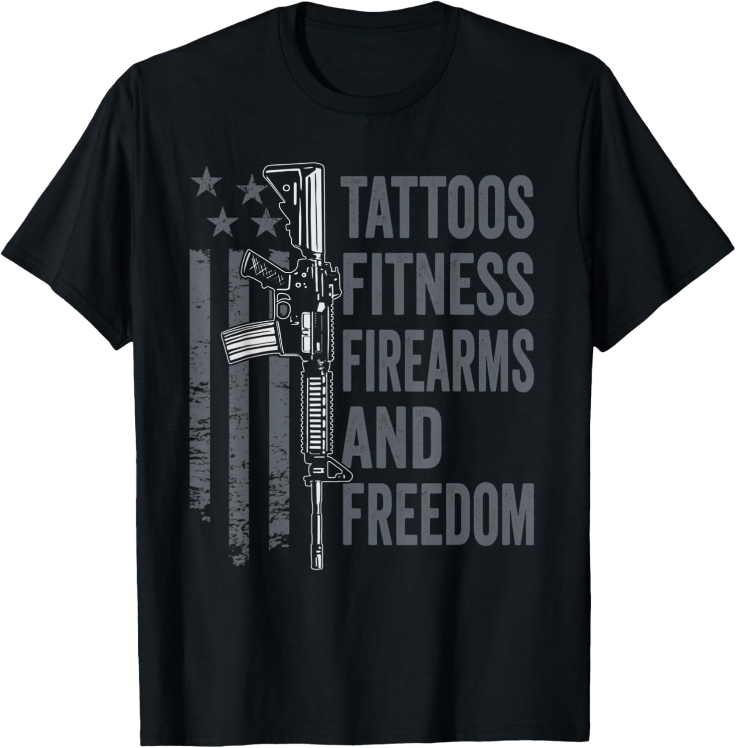 Tattoos Fitness Firearms Freedom Gym Workout Tats Usa Gun