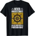 Funny Pontoon Boat Art Grandpa Men Pontoon Boat
