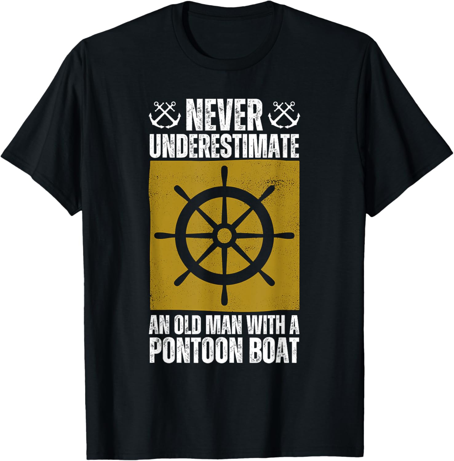 Funny Pontoon Boat Art Grandpa Men Pontoon Boat
