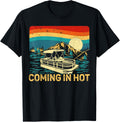 Vintage Retro Coming In Hot Pontoon Boat Boating