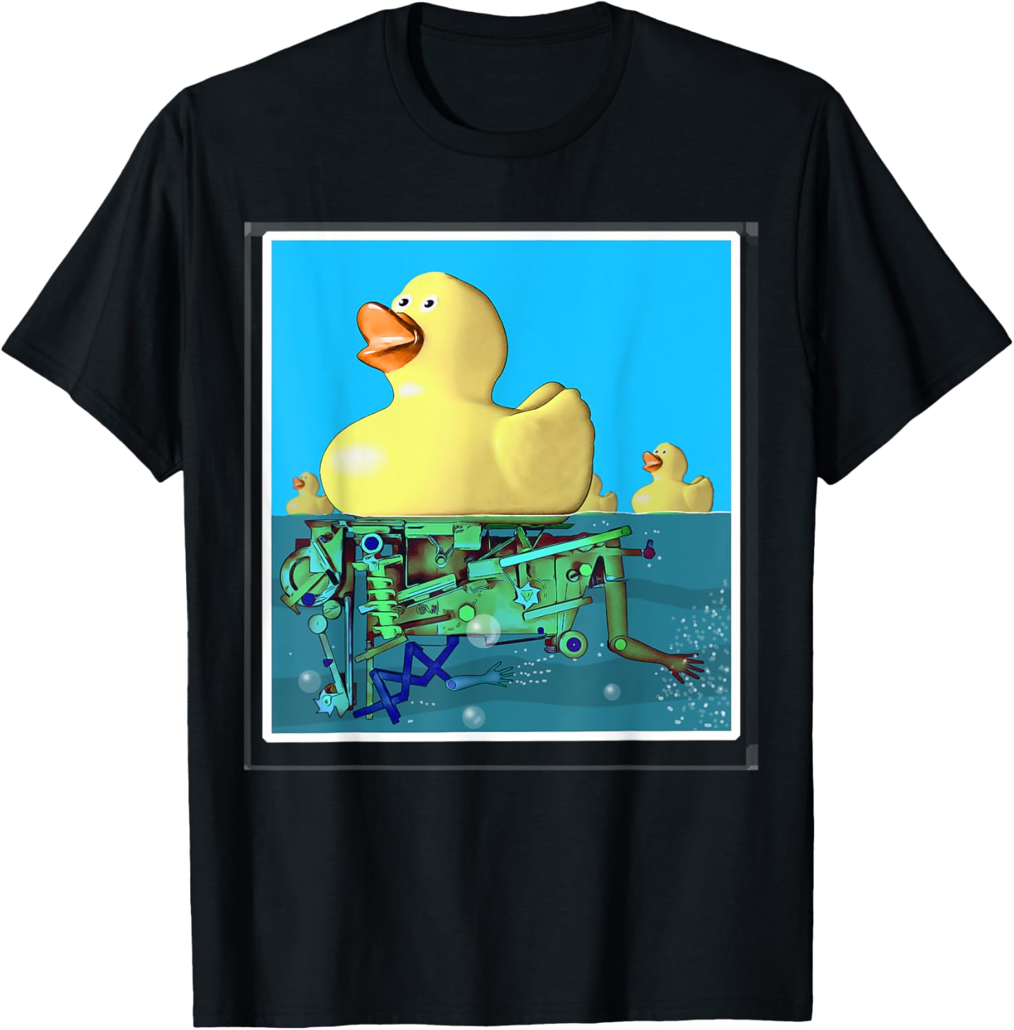 Rubber Ducky Steampunk Machinery Power Boat